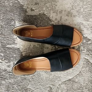 Beast Lotus Open Toe Black Cut Out Flats